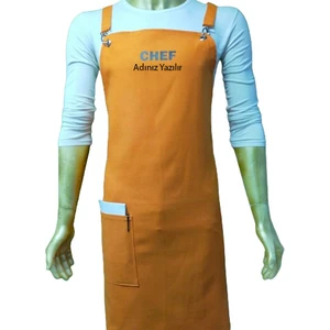 Mutfakta Moda Özel Mutfak Aşçı Önlüğü / Özel Su ve Leke Tutmaz Kumaş Profesyonel Master Chef Önlüğü