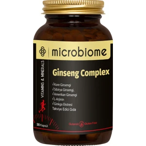 Ginseng Complex Kore, Sibirya, Amerikan Ginsengi, L-Arjinin ve Ginkgo Biloba 30 Kapsül