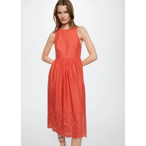 İşlemeli Pamuklu Elbise