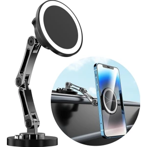 M.tk moveteck iPhone 12-13-14-15-Pro/pro Max Uyumlu Uzunluk Ayarlı Magsafe Manyetik Mıknatıslı Araç Içi Telefon Tutucu Eğilebilir Bükülebilir