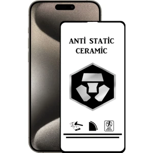 Caseart Apple iPhone 15 Promax Tam Kaplayan Anti Statik Kırılmayan Seramik Nano Esnek Ekran Koruyucu Cam