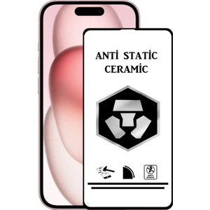 Caseart Apple iPhone 15 Tam Kaplayan Anti Statik Kırılmayan Seramik Nano Esnek Ekran Koruyucu Cam