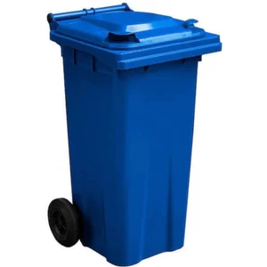 MCK Plus Mck  Mavi Plastik Çöp Konteyneri 120 Litre Konteyner - A+ Isıya Karşı Dayanıklı Malzeme - Mavi