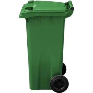 MCK Plus Mck  Yeşil Plastik Çöp Konteyneri 120 Litre Konteyner - A+ Isıya Karşı Dayanıklı Malzeme - Yeşil