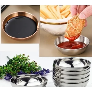 Paslanmaz Çelik 14 cm Çorba Kasesi 6 Adet Baharat Sos Tabağı Tereyağı Tabağı Meze Tabağı