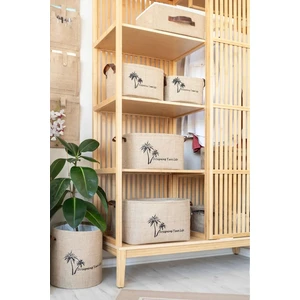 4'lü Set Jüt, Dolap Içi Çamaşır Çocuk Odası Oyuncak Düzenleyici Katlanır Saklama Sepeti Organizer