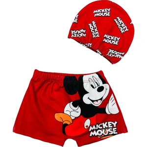 Neat Kids Neatkids Erkek Çocuk Mayo Şort Bone 2'li Set Mickey Mouse