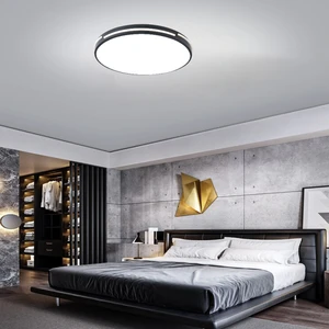 Antrasit Şerit Akrilikli 3 Işık Renkli Kumandalı Dimli 50cm LED Tavan Lambası,modern Aydınlatma