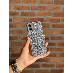Apple iPhone 11 Kılıf Ultra Lüx Renkli Damla Taşlı Kokoş Kılıf