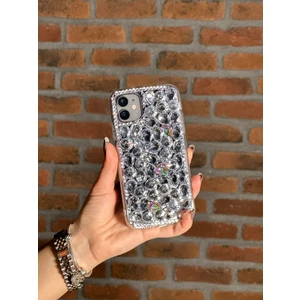 Apple iPhone 12-12 Pro Kılıf (2 Model Ile Uyumludur) Ultra Lüx Renkli Damla Taşlı Kokoş Kılıf