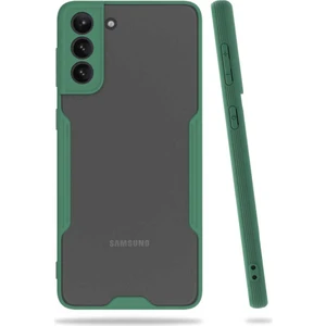 Appfube Samsung Galaxy S21 Uyumlu App Parfe Kapak-Koyu Yeşil