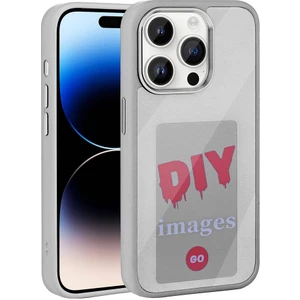 Apple iPhone 14 Pro Max Uyumlu App Ekranı Yansıtan Zore Akıllı Nfc Kapak-Gri