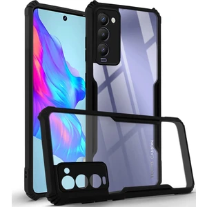 Tecno Camon 18 / 18 Plus Kılıf Darbe Önleyici 3D Kamera Korumalı Arkası Sararmaz Sert Şeffaf Kenarları Silikon Kapak