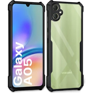 Galaxy A05 Kılıf Darbe Önleyici 3D Kamera Korumalı Arkası Sararmaz Sert Şeffaf Kenarları Silikon Kapak