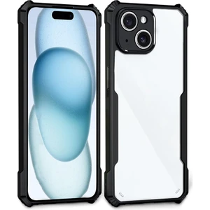 iPhone 15 Kılıf Darbe Önleyici 3D Kamera Korumalı Arkası Sararmaz Sert Şeffaf Kenarları Silikon Kapak