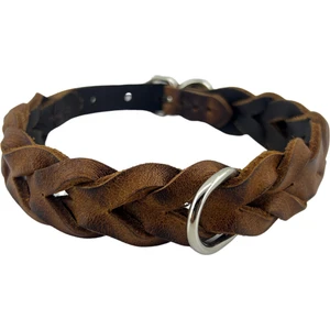 Rebel Dog %100 Hakiki Deri El Örgüsü Köpek Tasması 2.5X55 Delik Mesafesi 41-50CM