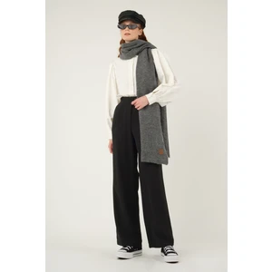 Düz Örgü Atkı Antrasit