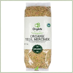 Organik Yeşil Mercimek 1 KG Paket