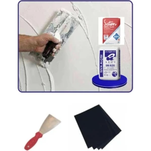 Yunus Kayatek Yunuskayatek Duvar Tamir Seti [ 2kg Sıva Alçı 1kg Saten Alçı Spatula ZIMPARA(150)] LDR-123