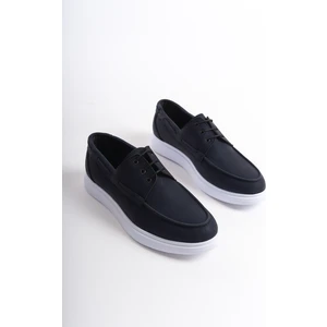 MBRGN104-LCV  Lacivert Nubuk Erkek Bağcıklı Loafer