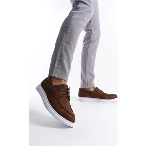 MBRGN104-TB  Taba Nubuk Erkek Bağcıklı Loafer
