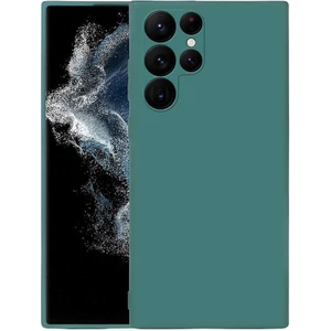 Ezotech  Galaxy S22 Ultra Uyumlu Mara Lansman Kapak-Koyu Yeşil