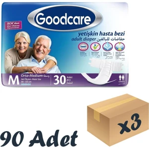 Good Care Goodcare Bel Bantlı Yetişkin Hasta Bezi Medium 30'Lu 3 Paket 90 Adet