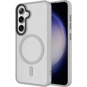 Ezotech  Galaxy S24 Uyumlu Sert Pc Arka Yüzey Wireless Şarj Özellikli Flet Magsafe Kapak-Gri