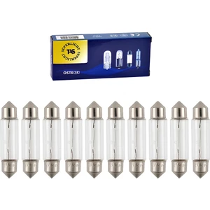 10 Adet 12V 5W Sofit Ampul 39MMX10MM