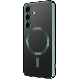 Ezotech  Galaxy S24 Uyumlu Kamera Korumalı Magsafe Wireless Şarj Özellikli Demre Kapak-Koyu Yeşi
