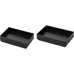 Skogsviken Siyah 2 Adet Banyo Tepsisi, Polipropilen Plastik 10x15 cm Boyut