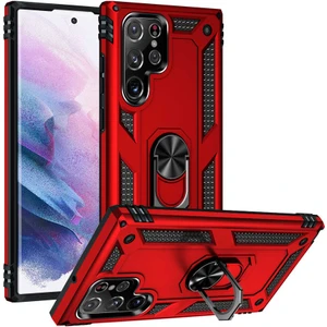 Ezotech  Galaxy S22 Ultra Uyumlu Vega Kapak-Kırmızı