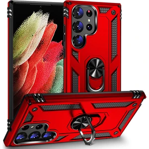 Ezotech  Galaxy S23 Ultra Uyumlu Vega Kapak-Kırmızı