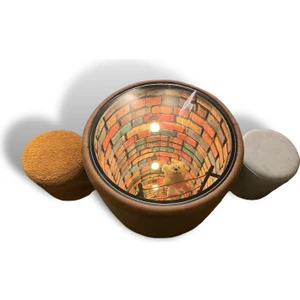 Doublewell 3D Puflu Orta Sehpa