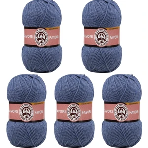 Ören Bayan Ören Bayan Favori Örgü İpi - Mavi - 5'Li Paket - ( Renk Kodu : 138 )