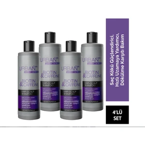 Urban Care Expert Biotin Ve Kafein Şampuan 350 Ml X 4 -Hızlı Uzamaya -Vegan