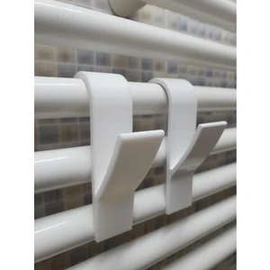 Minimalist Beyaz Plastik Havlupan Askılığı - 2 Adet