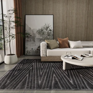 Cool Halı Newyork 3108 Antrasit Yumuşak Tuşeli Halı Kilim Salon Koridor Kesme Yolluk Dokuma Makine Halısı