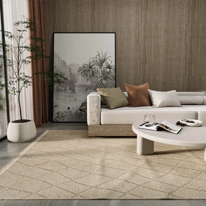 Cool Halı Newyork 3110 Vizon Yumuşak Tuşeli Halı Kilim Salon Koridor Kesme Yolluk Dokuma Makine Halısı