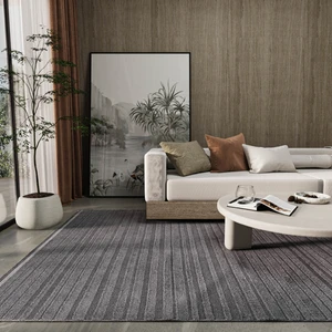 Cool Halı Newyork 3104 Antrasit Yumuşak Tuşeli Halı Kilim Salon Koridor Kesme Yolluk Dokuma Makine Halısı