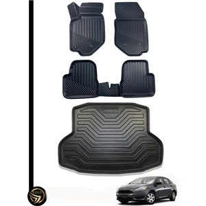 Ford Focus 3.5 Sedan 3D Havuzlu Oto Paspas ve Bagaj Havuzu Dizayn Seti