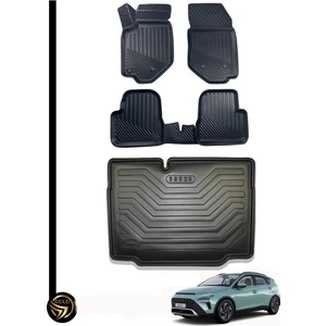 Hyundai Bayon 3D Havuzlu Oto Paspas ve Bagaj Havuzu Dizayn Seti