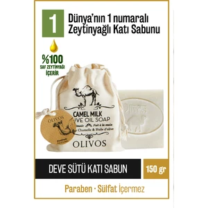 Doğal Deve Sütü Ve Zeytinyağlı Katı Sabun Deve Sütlü El Sabunu Yoğun Nemlendirici Kese Hediye 150 Gr
