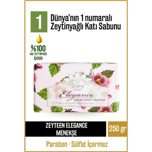 Elegance Seri Doğal Zeytinyağlı Menekşe Kokulu Katı Sabun El Sabunu Yoğun Nemlendirici 250 gr