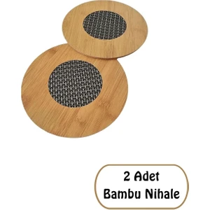 Mrs Store Swencraft (2 Adet) Ahşap Bambu Nihale, Çaydanlık Altı Sıcak Tencere Için Ahşap Nihale Altlık