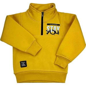 Dik Yaka Erkek Bebek Sweat Sarı