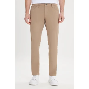 Altınyıldız Classics Erkek Camel Slim Fit Dar Kesim 5 Cep Pamuklu Kanvas Esnek Chino Pantolon