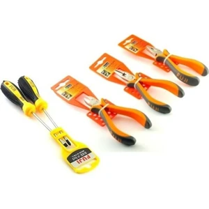 Fuji Mini Boy Yankeski Pense Kargaburun Düz ve Yıldız Tornavida 5 Parça Elektronikçi Seti