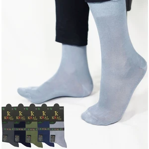 Kral Socks Bambu Erkek Soket Düz Uzun Çorap Klasik Yazlık Dikişsiz 5'li Premium Set
