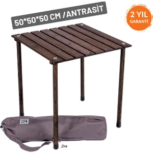 Bag The Joy 50x50x50 Katlanır Rulo Kamp ve Piknik Masası - Antrasit